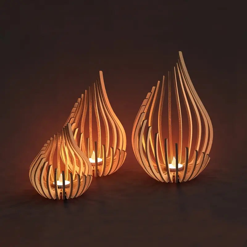 Lotus Candle Base - Set van 3 design kaarshouders