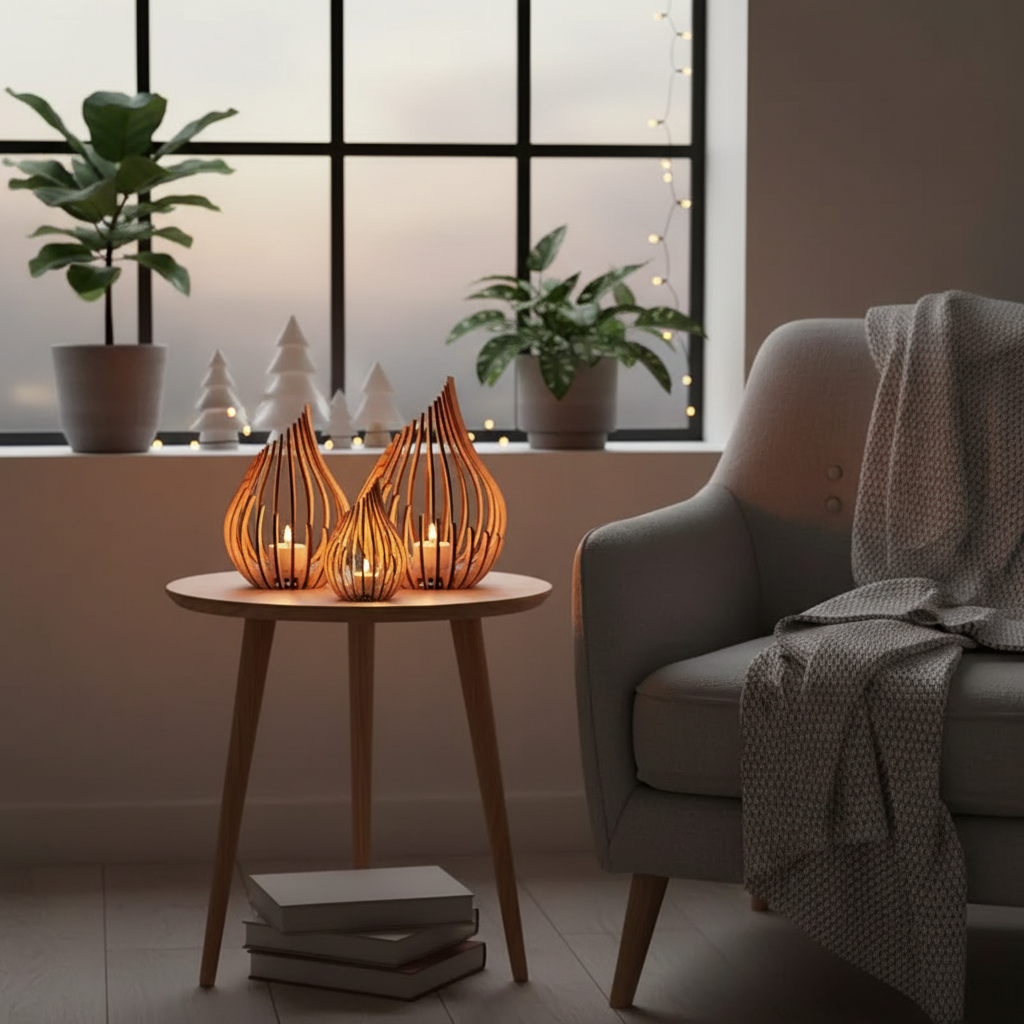 Gezellig hoekje met kaarshouders